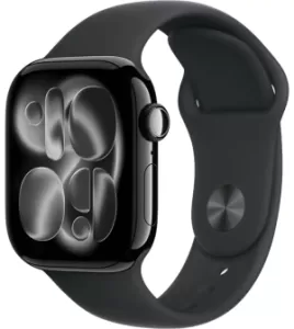 Apple Watch Series 11 42mm Jet Black Aluminum Case with Sport Band Black Apple Watch Series 11 42mm Jet Black Aluminum Case with Sport Band Black