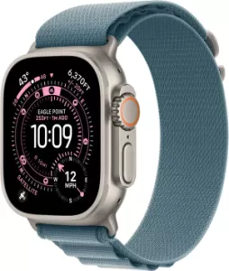 Apple Watch Ultra 3 (2025) 49mm Natural Titanium Case with Light Blue Alpine Loop Large Apple Watch Ultra 3 (2025) 49mm Natural Titanium Case with Light Blue Alpine Loop Large