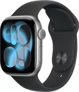 Apple Watch Series 11 46mm Space Gray Aluminum Case with Sport Band Black (MEV44/MEV04) Apple Watch Series 11 46mm Space Gray Aluminum Case with Sport Band Black (MEV44/MEV04)
