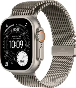 Смарт-часы Apple Watch Ultra 3, 49 мм Natural Titanium, Milanese Loop Natural Titanium M Смарт-часы Apple Watch Ultra 3, 49 мм Natural Titanium, Milanese Loop Natural Titanium M