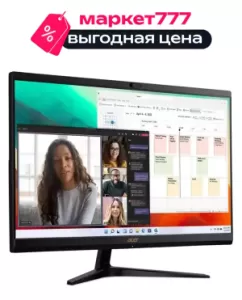 Моноблок Acer Aspire C24-1800, 23.8" (1920x1080) IPS / Intel Core i3-1315U / 8 DDR4 / 512 ГБ SSD / Intel UHD Graphics / Windows 11 Home / Клавиатура, мышь, Черный (DQ.BKLCD.009)