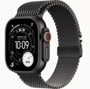 Часы Apple Watch Ultra 3 GPS + Cellular 49mm Black Titanium Case/Black Milanese Loop L Часы Apple Watch Ultra 3 GPS + Cellular 49mm Black Titanium Case/Black Milanese Loop L