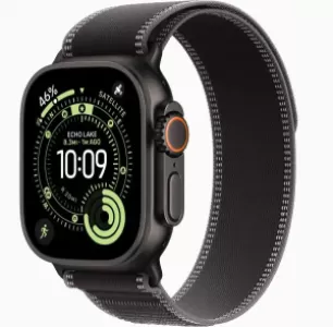 Часы Apple Watch Ultra 3 GPS + Cellular 49mm Black Titanium Case/Black/Charcoal Trail Loop S/M Часы Apple Watch Ultra 3 GPS + Cellular 49mm Black Titanium Case/Black/Charcoal Trail Loop S/M