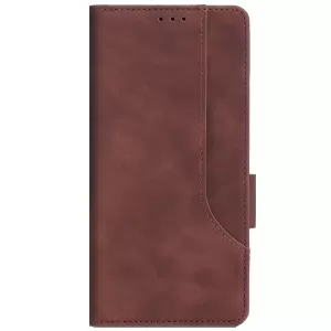 Чехол-книжка Premium для Samsung Galaxy S25 FE Коричневый (боковая)