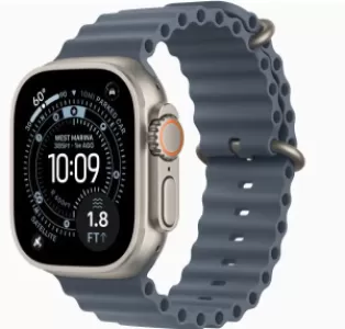 Часы Apple Watch Ultra 3 GPS + Cellular 49mm Natural Titanium Case/Anchor Blue Ocean Band Часы Apple Watch Ultra 3 GPS + Cellular 49mm Natural Titanium Case/Anchor Blue Ocean Band