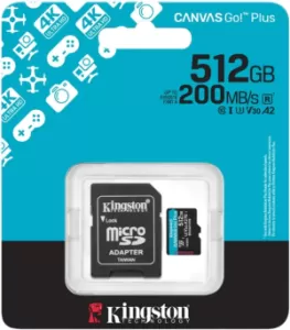 Карта памяти microSDXC UHS-I U3 Kingston Canvas Go! Plus 512 ГБ + адаптер, (SDCG4/512GB) Карта памяти microSDXC UHS-I U3 Kingston Canvas Go! Plus 512 ГБ + адаптер, (SDCG4/512GB)