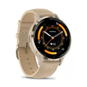 Garmin Venu 3S французский серый с золотистым безелем и кожаным ремешком Garmin Venu 3S французский серый с золотистым безелем и кожаным ремешком