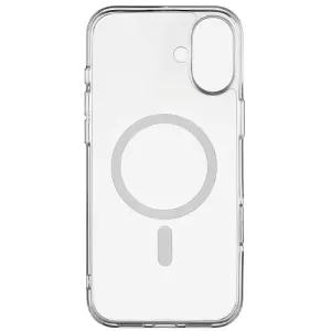 Чехол силиконовый прозрачный MagSafe для iPhone 16 (Прозрачный)