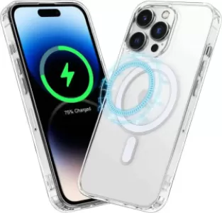 Чехол силиконовый прозрачный MagSafe для iPhone 15 Pro (Прозрачный)