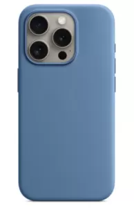 Чехол силиконовый MagSafe для iPhone 15 Pro (Бледно-голубой)