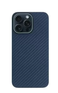 Чехол карбоновый LuxoLife для iPhone 15 (Фиолетовый)