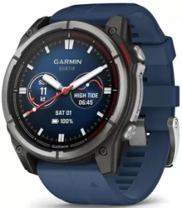 Смарт-часы Garmin Quatix 8 47mm AMOLED Sapphire, титановые с синим ремешком (010-02904-51) Смарт-часы Garmin Quatix 8 47mm AMOLED Sapphire, титановые с синим ремешком (010-02904-51)