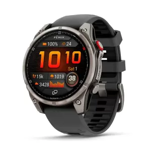 Смарт-часы Garmin Fenix 8 Pro 47mm, AMOLED Sapphire, титановый угольно-серый корпус, DLC, cерый силиконовый ремешок Смарт-часы Garmin Fenix 8 Pro 47mm, AMOLED Sapphire, титановый угольно-серый корпус, DLC, cерый силиконовый ремешок