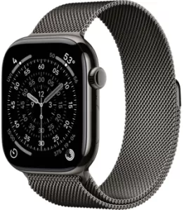Apple Watch Series 11 46mm Slate Titanium Case with Milanese Loop Slate