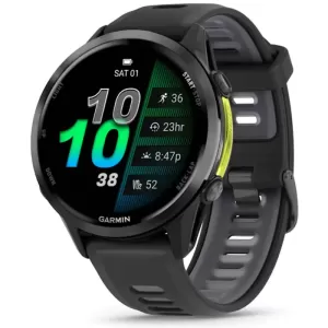Умные часы Garmin Forerunner 970 Carbon Grey DLC Titanium with Black Case and Black/Translucent Whitestone Band (010-02969-10)
