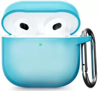 Силиконовый защитный чехол для AirPods 4, лазурный (Luminous) Силиконовый защитный чехол для AirPods 4, лазурный (Luminous)