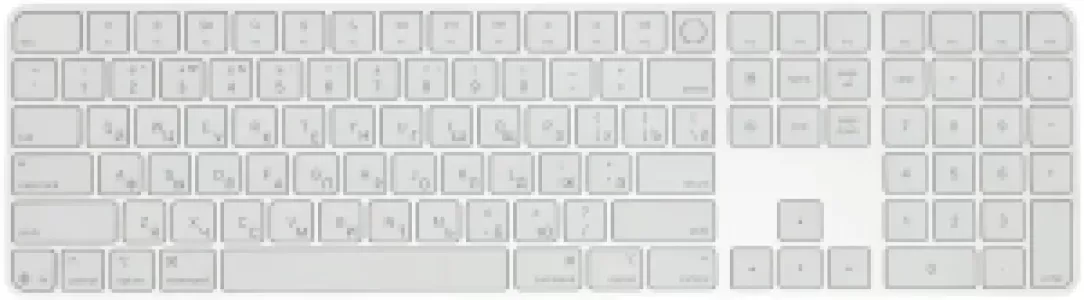 Клавиатура Apple Magic Keyboard Touch ID Numeric Keypad USB-C, белый (MXK73RS/A) RU Клавиатура Apple Magic Keyboard Touch ID Numeric Keypad USB-C, белый (MXK73RS/A) RU