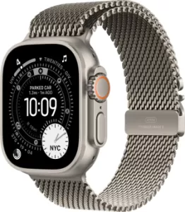Apple Watch Ultra 3 (2025) 49mm Natural Titanium Case with Natural Titanium Milanese Loop Medium Apple Watch Ultra 3 (2025) 49mm Natural Titanium Case with Natural Titanium Milanese Loop Medium