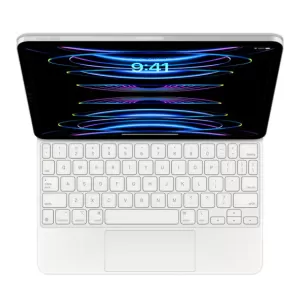 Чехол-клавиатура Apple Magic Keyboard для iPad Pro 11 (2018-2022)/iPad Air (2020-2025) White (MJQJ3) кириллица (лазерная гравировка) + QWERTY Чехол-клавиатура Apple Magic Keyboard для iPad Pro 11 (2018-2022)/iPad Air (2020-2025) White (MJQJ3) кириллица (лазерная гравировка) + QWERTY