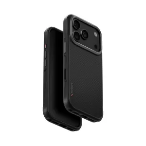 Чехол Uniq KEVA Kevlar Carbon для iPhone 17 Pro (MagSafe), черный Чехол Uniq KEVA Kevlar Carbon для iPhone 17 Pro (MagSafe), черный