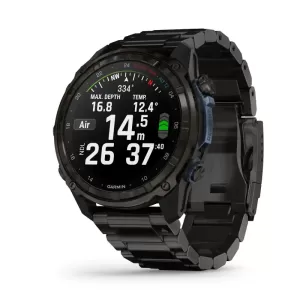 Garmin Descent 8 51mm, Carbon Gray DLC Titanium, DLC титановый черный ремешок Garmin Descent 8 51mm, Carbon Gray DLC Titanium, DLC титановый черный ремешок