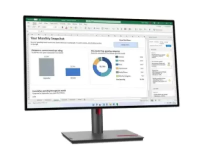 Монитор Lenovo 27" P27h-30, 16:9, IPS, QHD, 4ms, 350cd, 60Hz, HDMI, DP, DP OUT, USB-C, USB, LAN, HAS
