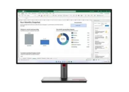 Монитор Lenovo 27" P27h-30, 16:9, IPS, QHD, 4ms, 350cd, 60Hz, HDMI, DP, DP OUT, USB-C, USB, LAN, HAS
