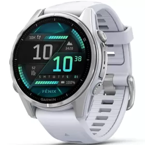 Смарт-часы Garmin Fenix 8 43mm Amoled (010-02903-00) Silver with Whitestone Silicone Band Смарт-часы Garmin Fenix 8 43mm Amoled (010-02903-00) Silver with Whitestone Silicone Band