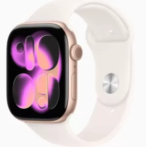Apple Watch Series 11 46mm Rose Gold Aluminum Case with Sport Band Light Blush