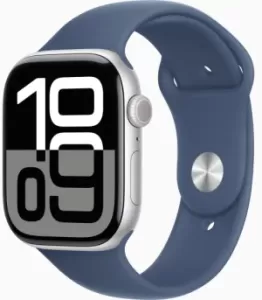 Часы Apple Watch Series 10 GPS + Cellular 42mm Silver Aluminum Case/Denim Sport Band Часы Apple Watch Series 10 GPS + Cellular 42mm Silver Aluminum Case/Denim Sport Band