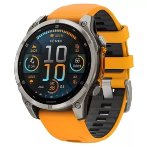 Умные часы Garmin Fenix 8, 47 мм, Amoled, Sapphire Titanium, оранжевый/графит Умные часы Garmin Fenix 8, 47 мм, Amoled, Sapphire Titanium, оранжевый/графит