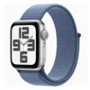 Часы Apple Watch SE 2024 GPS 40mm Silver Aluminum Case with Sport Loop Blue (серебристый/синий) Часы Apple Watch SE 2024 GPS 40mm Silver Aluminum Case with Sport Loop Blue (серебристый/синий)