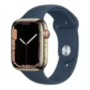 Apple Watch Series 7 GPS + Cellular 45mm Stainless Steel Case with Abyss Blue Sport Band MN9M3 (gold / золотистый) Apple Watch Series 7 GPS + Cellular 45mm Stainless Steel Case with Abyss Blue Sport Band MN9M3 (gold / золотистый)