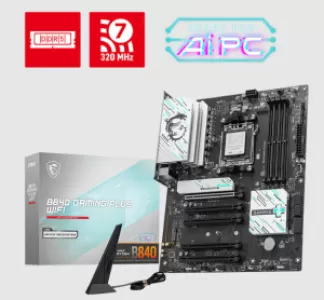 Материнская плата AMD B840 SAM5 ATX B840 GAMING PLUS WIFI MSI