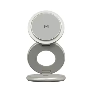 Складное беспроводное зарядное устройство 3 в 1 Magssory Signature Disc Pro для Apple, с магнитами с поддержкой Qi2 Titan Складное беспроводное зарядное устройство 3 в 1 Magssory Signature Disc Pro для Apple, с магнитами с поддержкой Qi2 Titan