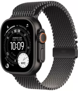 Часы Apple Watch Ultra 3 49 мм, Black Titanium Milanese Loop Black M Часы Apple Watch Ultra 3 49 мм, Black Titanium Milanese Loop Black M
