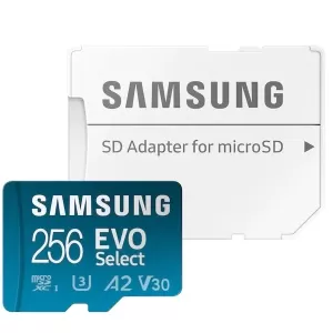 Карта памяти Micro SD Samsung EVO Select 256GB 130MB/s (MB-ME256KA) + SD adapter Карта памяти Micro SD Samsung EVO Select 256GB 130MB/s (MB-ME256KA) + SD adapter