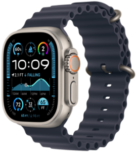 Часы Apple Watch Ultra 2 2024 49 мм, Titanium Case with Natural Navy Ocean Band Часы Apple Watch Ultra 2 2024 49 мм, Titanium Case with Natural Navy Ocean Band
