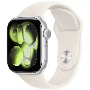 Apple Watch Series 11 42mm Aluminum Case with Sport Band, Starlight (MEW34) Apple Watch Series 11 42mm Aluminum Case with Sport Band, Starlight (MEW34)
