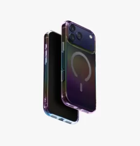 Чехол Uniq для iPhone 17 Pro Max Iridescia (holographic) (Magsafe), Прозрачный тёмный Чехол Uniq для iPhone 17 Pro Max Iridescia (holographic) (Magsafe), Прозрачный тёмный