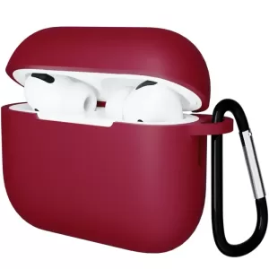 Силиконовый чехол Gurdini для AirPods Pro 3 Burgundy