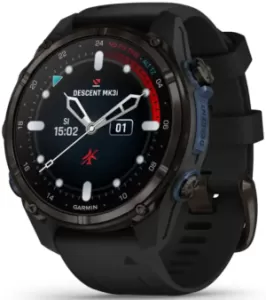 Garmin Descent Mk3i, Carbon Gray DLC Titanium with  Silicone Band, 43 мм, серый, Black, черный Garmin Descent Mk3i, Carbon Gray DLC Titanium with  Silicone Band, 43 мм, серый, Black, черный
