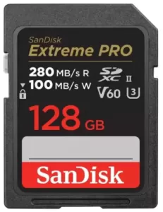Карта памяти SanDisk Extreme Pro SDXC UHS-II, 128 Гб