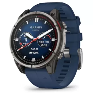 Умные часы Garmin Quatix 8 47mm Amoled Sapphire Titanium Grey with Blue Band (010-02904-51)