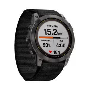 Смарт-часы Garmin Enduro 2, Sapphire Solar, титановый «угольно-серый» корпус, DLC, с нейлоновым ремешком UltraFit