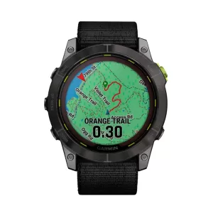 Смарт-часы Garmin Enduro 2, Sapphire Solar, титановый «угольно-серый» корпус, DLC, с нейлоновым ремешком UltraFit