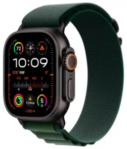 Умные часы Apple Watch Ultra 2 49 мм Titanium Case GPS + Cellular, black/dark green alpine loop, S Умные часы Apple Watch Ultra 2 49 мм Titanium Case GPS + Cellular, black/dark green alpine loop, S