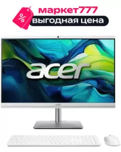Моноблок Acer Aspire C27-195ES, 27" (1920x1080) IPS / Intel Core Ultra 5 125U / 8 DDR5 / 512 ГБ SSD / Intel Graphics / Без ОС / Клавиатура, мышь, Серебристый (DQ.BMFCD.001)