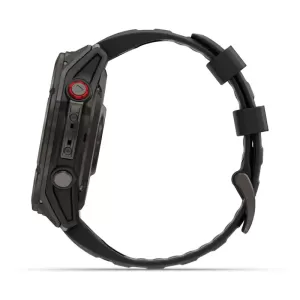 Смарт-часы Garmin Fenix 8 Pro 51mm, AMOLED Sapphire, титановый «угольно-серый» корпус, DLC , cерый силиконовый ремешок
