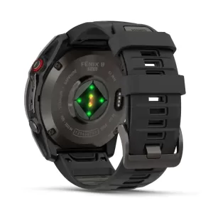 Смарт-часы Garmin Fenix 8 Pro 51mm, AMOLED Sapphire, титановый «угольно-серый» корпус, DLC , cерый силиконовый ремешок